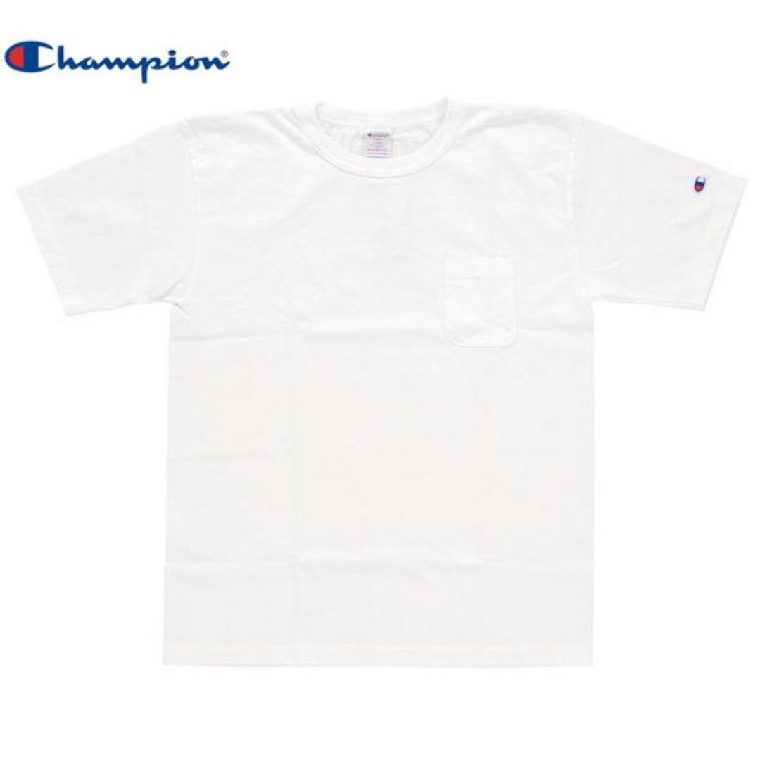 Champion(チャンピオン)の【7/26限定特価】【アウトレット】Champion チャンピオン T-SHIRT C5 B303 010 Tシャツ メンズ 半袖 無地 ホワイト ポケット付き NKN nn0752 1.ホワイト メンズのトップス(Tシャツ/カットソー(半袖/袖なし))の商品写真