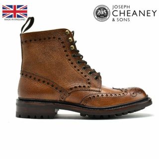 チーニー(CHEANEY)の【ALMOND】ジョセフチーニー ツイード ブーツ メンズ カントリーブーツ ブラウン系  JOSEPH CHEANEY TWEED C【送料無料】(ブーツ)