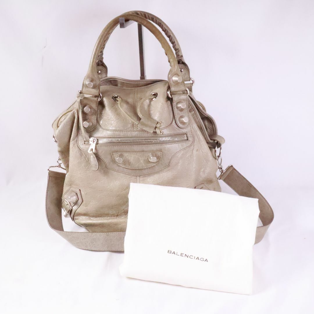BALENCIAGA - Balenciaga　バレンシアガ　ジャイアントポンポンバッグ　グレー