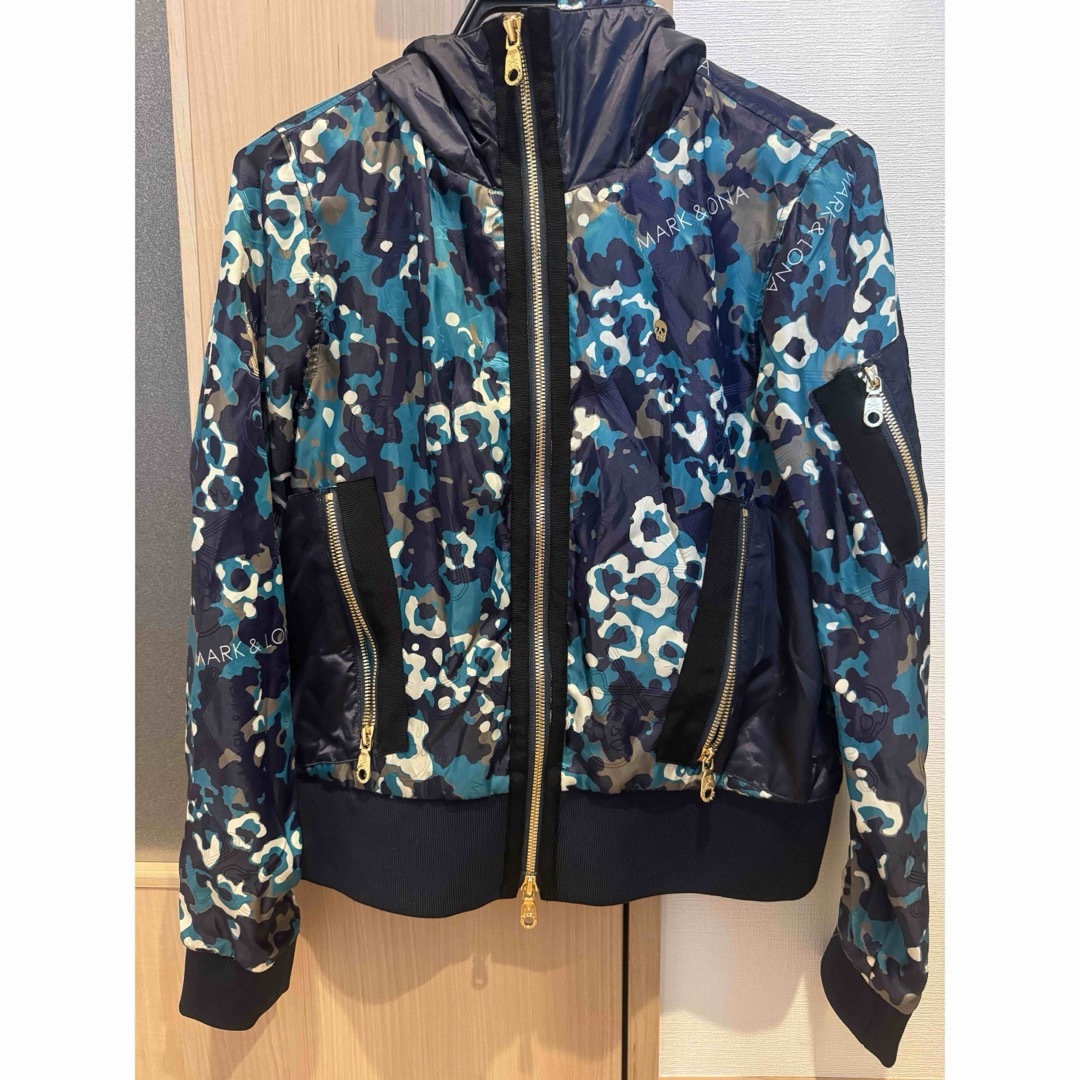 【セール】 超美品】マークアンドロナ ネイビー×白 長袖ハイネックシャツ その他
