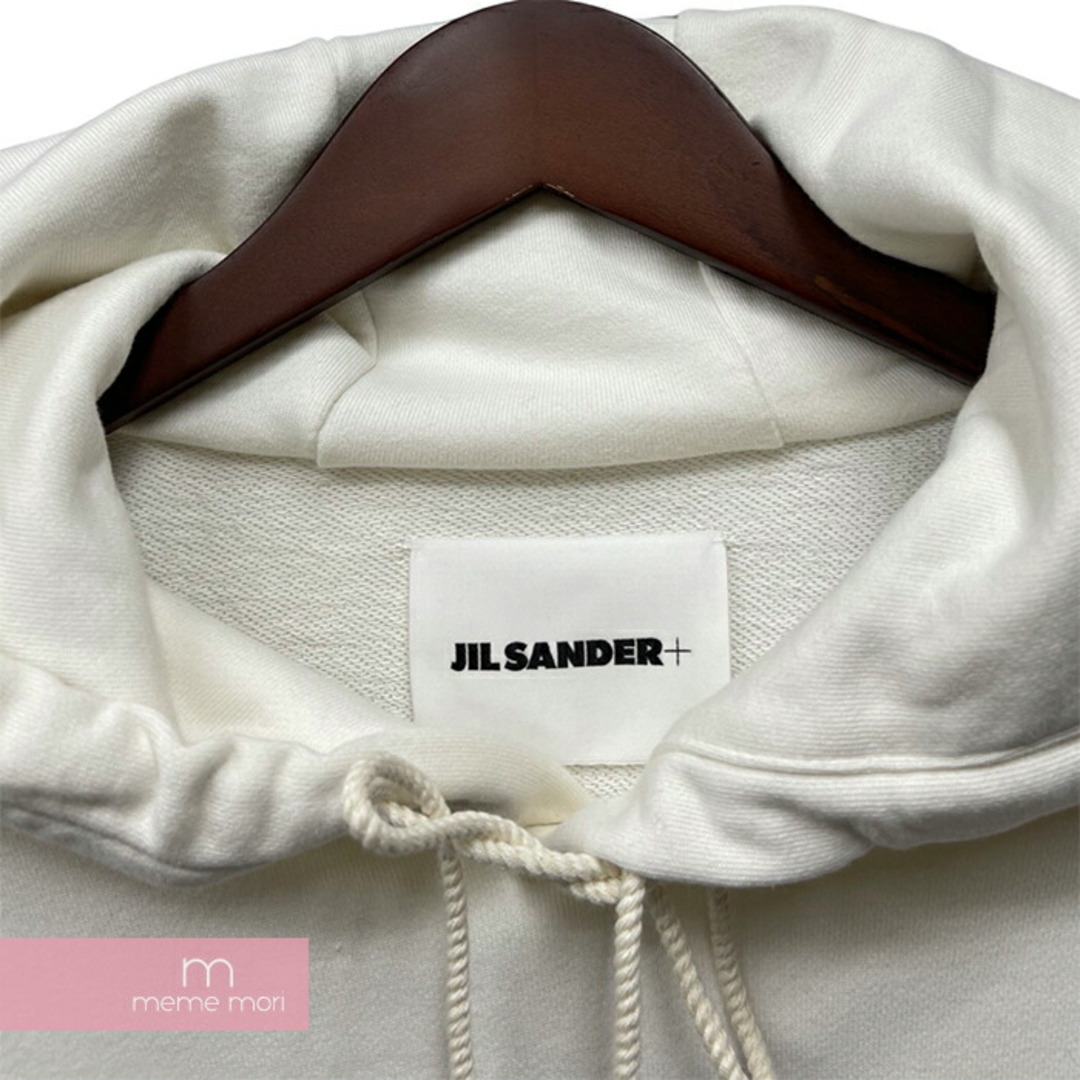 Jil Sander(ジルサンダー)のJIL SANDER+ 2021AW Front Printed Logo Hoodie JPUS707533MS24860811 ジルサンダープラス フロントプリントロゴスウェット プルオーバー パーカー ホワイト サイズM 【240218】【新古品】【me04】 メンズのトップス(パーカー)の商品写真