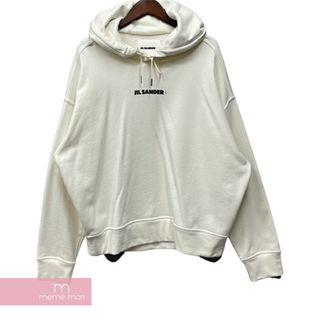 ジルサンダー(Jil Sander)のJIL SANDER+ 2021AW Front Printed Logo Hoodie JPUS707533MS24860811 ジルサンダープラス フロントプリントロゴスウェット プルオーバー パーカー ホワイト サイズM 【240218】【新古品】【me04】(パーカー)