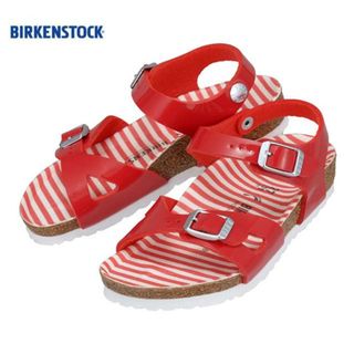 ビルケンシュトック(BIRKENSTOCK)の【アウトレット】BIRKEN STOCK ビルケンシュトック Rio Kids 1012720  Nautical Stripes Red キッズ サンダル NKN nn0861 レッド(サンダル)