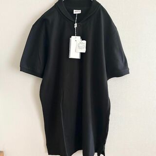 未使用タグ付き アルマーニコレツォーニ ポロシャツ XXL ブラック(ポロシャツ)