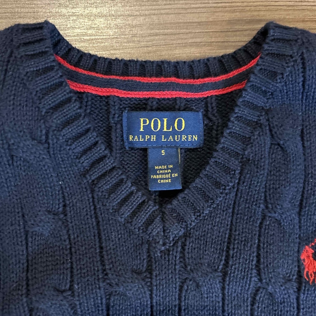 POLO RALPH LAUREN(ポロラルフローレン)のポロラルフローレン　5T　ニットベスト キッズ/ベビー/マタニティのキッズ服男の子用(90cm~)(ニット)の商品写真