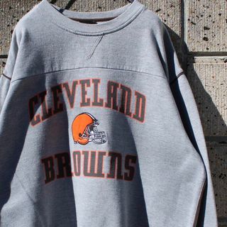 NFL公式 00's CLEVELAND BROWNS ゆったり 古着スウェット(スウェット)