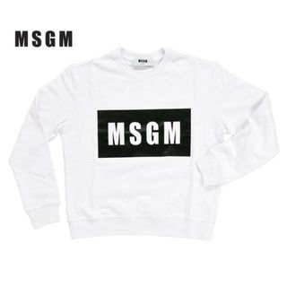 エムエスジイエム(MSGM)の【アウトレット】MSGM エムエスジーエム Sweatshirt 2441MDM96 184298 01 レディース スウェット トレーナー ホワイト 白 NKN ホワイト(トレーナー/スウェット)