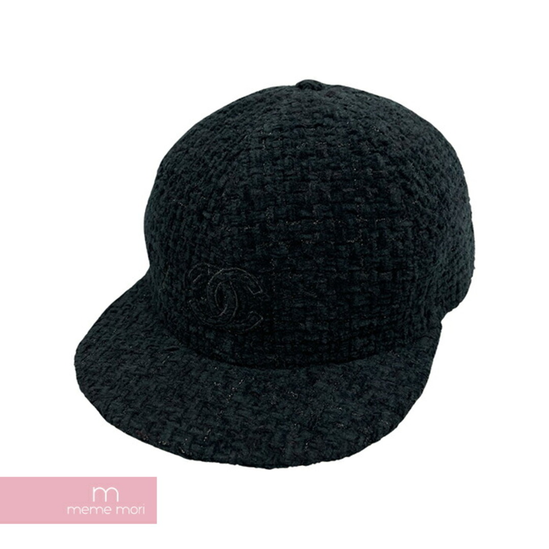 CHANEL(シャネル)のCHANEL Tweed Cotton cap シャネル ツイードコットンキャップ 帽子 ココマーク 刺繍 ラメ刺繍糸 ブラック サイズL 【240218】【新古品】【me04】 メンズの帽子(キャップ)の商品写真