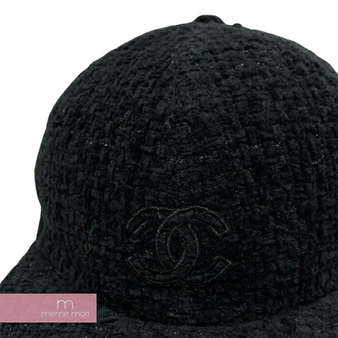 CHANEL(シャネル)のCHANEL Tweed Cotton cap シャネル ツイードコットンキャップ 帽子 ココマーク 刺繍 ラメ刺繍糸 ブラック サイズL 【240218】【新古品】【me04】 メンズの帽子(キャップ)の商品写真