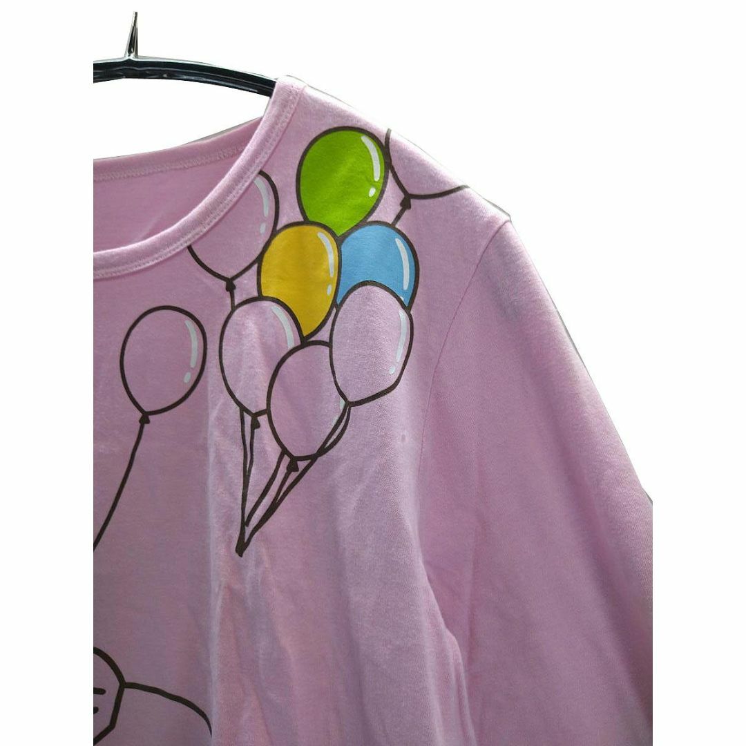 SS0128◆ 新品 Tシャツ 長袖 丸襟 前キャラクタープリント Lサイズ レディースのトップス(Tシャツ(長袖/七分))の商品写真