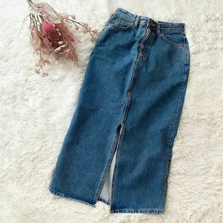 スピックアンドスパン(Spick & Span)の【美品】 SOMETHING × Spick&Span デニムスカート XS(ロングスカート)