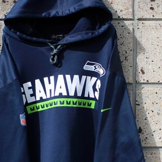 ナイキ(NIKE)のNIKE × NFL SEATTLE SEAHAWKS XLサイズ 古着パーカー(パーカー)