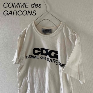 コムデギャルソン(COMME des GARCONS)のCOMMEdesGARCONSコムデギャルソンtシャツ半袖メンズホワイト白s(Tシャツ/カットソー(半袖/袖なし))