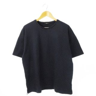 コムサイズム(COMME CA ISM)のコムサイズム Tシャツ 丸首 半袖 コットン ストレッチ ドット LL 紺(Tシャツ/カットソー(半袖/袖なし))