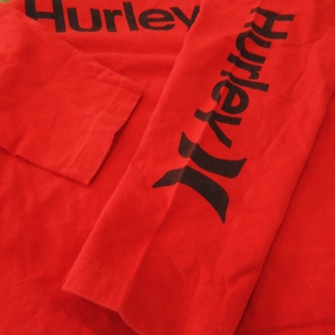 Hurley(ハーレー)のハーレー Tシャツ ロンT 長袖 プリント スリーブロゴ コットン 厚手 L 赤 メンズのトップス(Tシャツ/カットソー(七分/長袖))の商品写真