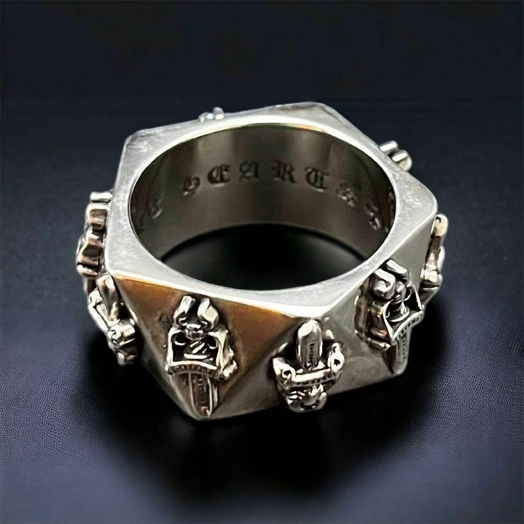 ペンタゴン ダガー リング 約23.5号 シルバー925 指輪 メンズのアクセサリー(リング(指輪))の商品写真