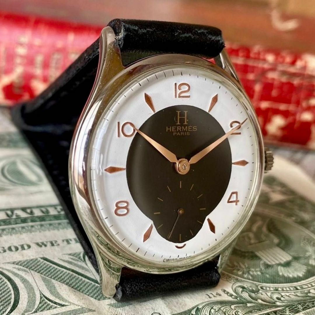 Hermes(エルメス)の【動作良好】エルメス パリ メンズ腕時計 手巻き スモセコ ヴィンテージ メンズの時計(腕時計(アナログ))の商品写真