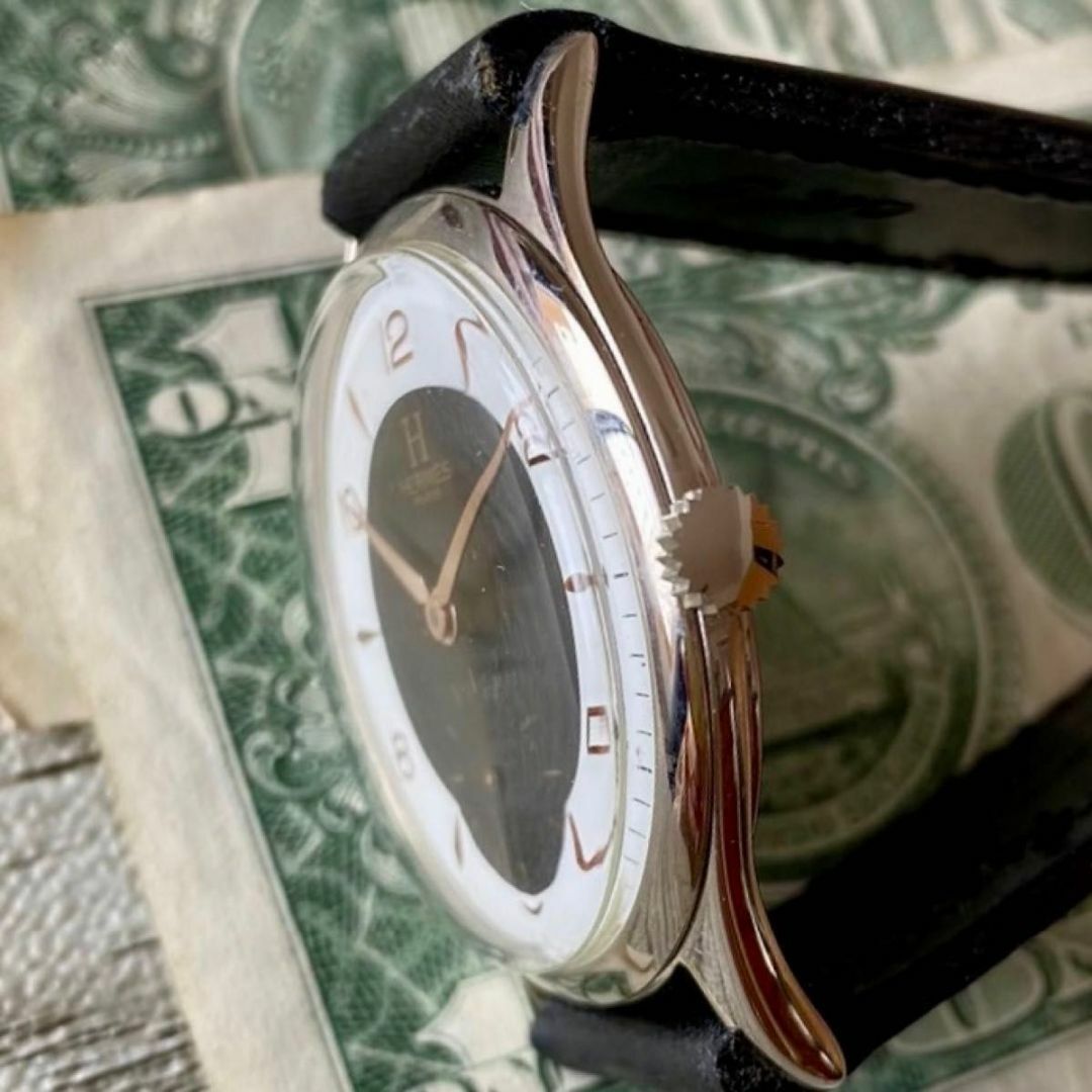 Hermes(エルメス)の【動作良好】エルメス パリ メンズ腕時計 手巻き スモセコ ヴィンテージ メンズの時計(腕時計(アナログ))の商品写真