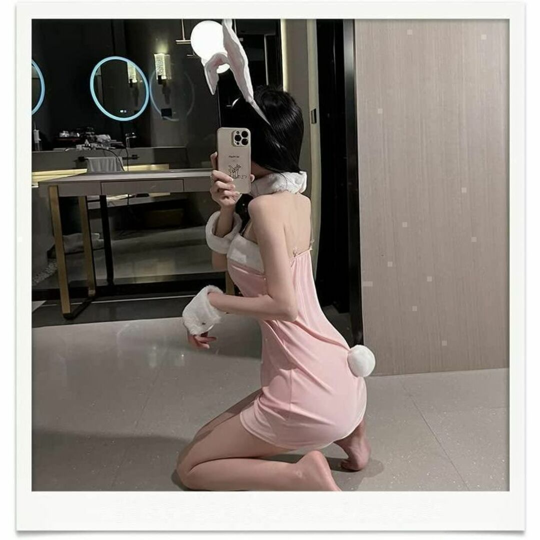 【後ろ姿も可愛い】バニーガール コスプレ レディース コスプレ衣装 フルセット エンタメ/ホビーのコスプレ(衣装一式)の商品写真