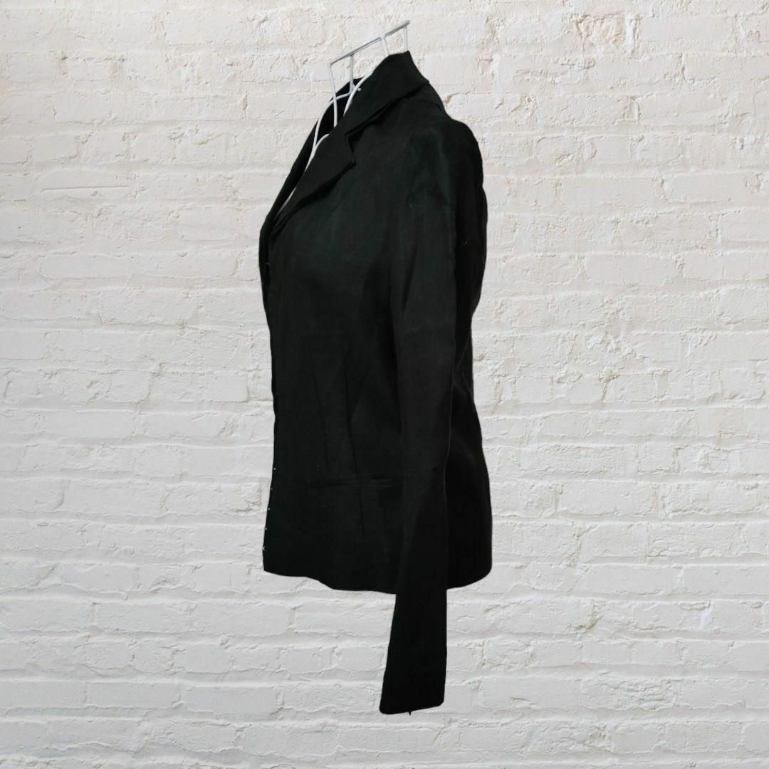 Calvin Klein(カルバンクライン)のCalvin Klein　カルバンクライン　麻　ジャケット　黒　サイズ4 レディースのジャケット/アウター(テーラードジャケット)の商品写真