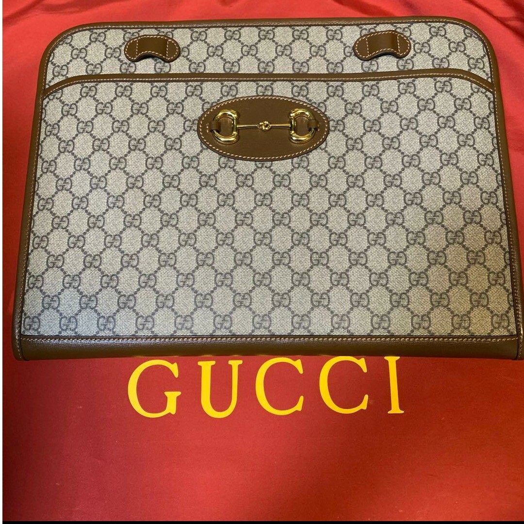 Gucci(グッチ)のGUCCI Horsebit 1955 suitcase GGモノグラム柄 メンズのバッグ(ビジネスバッグ)の商品写真