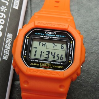 ジーショック(G-SHOCK)のカシオ/CASIO G-SHOCK/Gショック●DW-5600E-1【オレンジ】(腕時計(デジタル))