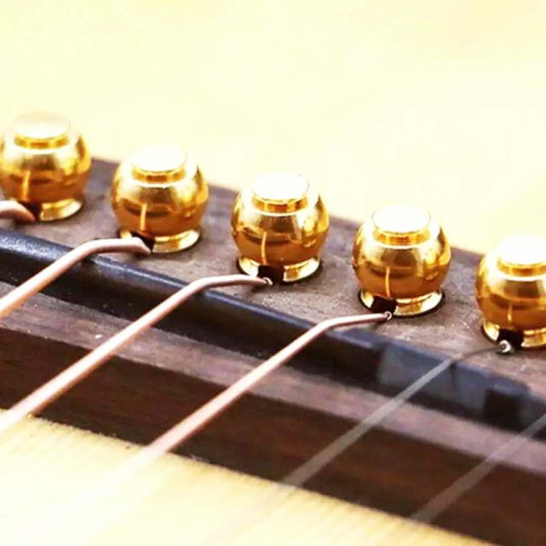 SALE！！6本セット　アコースティックギター　ブリッジピン　ゴールド 楽器のギター(パーツ)の商品写真