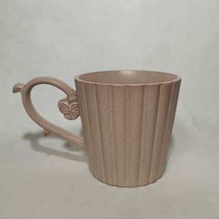 アフタヌーンティー(AfternoonTea)のアフタヌーンティー マグカップ ピンクベージュ しのぎ 和風 美品(グラス/カップ)