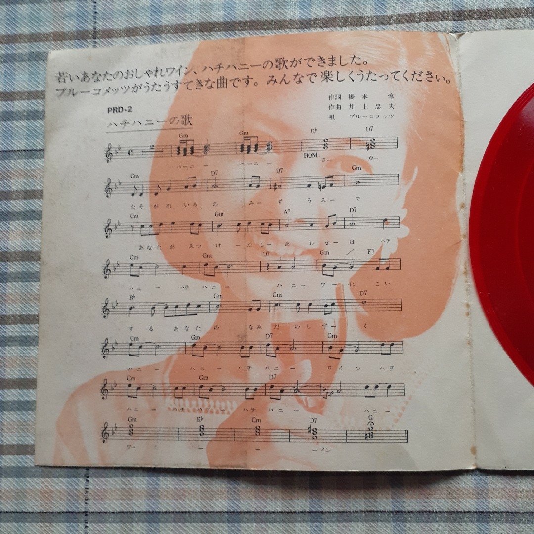 ハチハニーの歌・マリアの泉　ブルーコメッツ　ソノシート2枚 エンタメ/ホビーのCD(その他)の商品写真