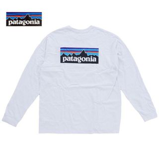 パタゴニア(patagonia)の【アウトレット】Patagonia パタゴニア M’s L/S P-6 Logo Responsibili-Tee 38518 WHI メンズ ロングスリーブ 長袖 クルーネック プリント ロゴ ホワイト 白 NKN ホワイト(Tシャツ/カットソー(七分/長袖))