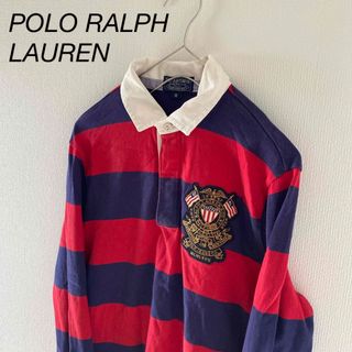 ポロラルフローレン(POLO RALPH LAUREN)のRALPHLAURENポロラルフローレンネイビーエンジメンズラガーシャツ長袖L(シャツ)