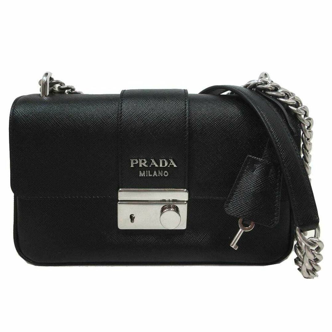 PRADA(プラダ)の【新品】【ギャラ無し】プラダ ショルダーバッグ 1BD298 SAFFIANO / NERO (ブラック) PRADA サフィアーノレザー チェーンショルダー キーロック金具 斜め掛け アウトレット レディース レディースのバッグ(ショルダーバッグ)の商品写真