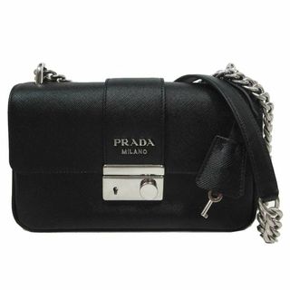 プラダ(PRADA)の【新品】【ギャラ無し】プラダ ショルダーバッグ 1BD298 SAFFIANO / NERO (ブラック) PRADA サフィアーノレザー チェーンショルダー キーロック金具 斜め掛け アウトレット レディース(ショルダーバッグ)