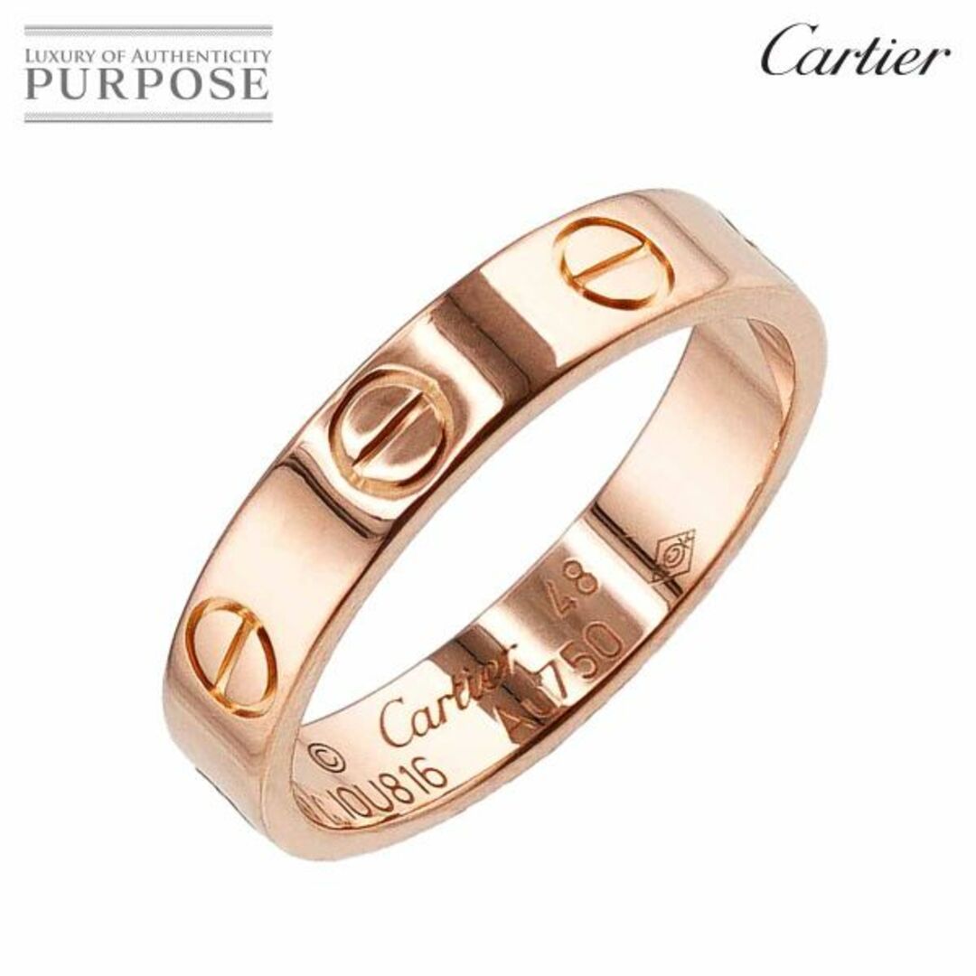 Cartier(カルティエ)のカルティエ Cartier ミニラブ #48 リング K18 PG ピンクゴールド 750 指輪 VLP 90220032 レディースのアクセサリー(リング(指輪))の商品写真