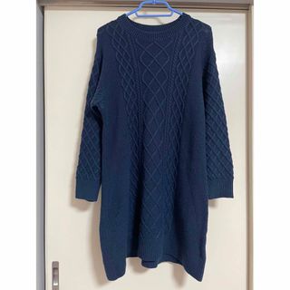 ユニクロ(UNIQLO)のニットワンピ　ニットワンピース　小柄　150cm(ワンピース)