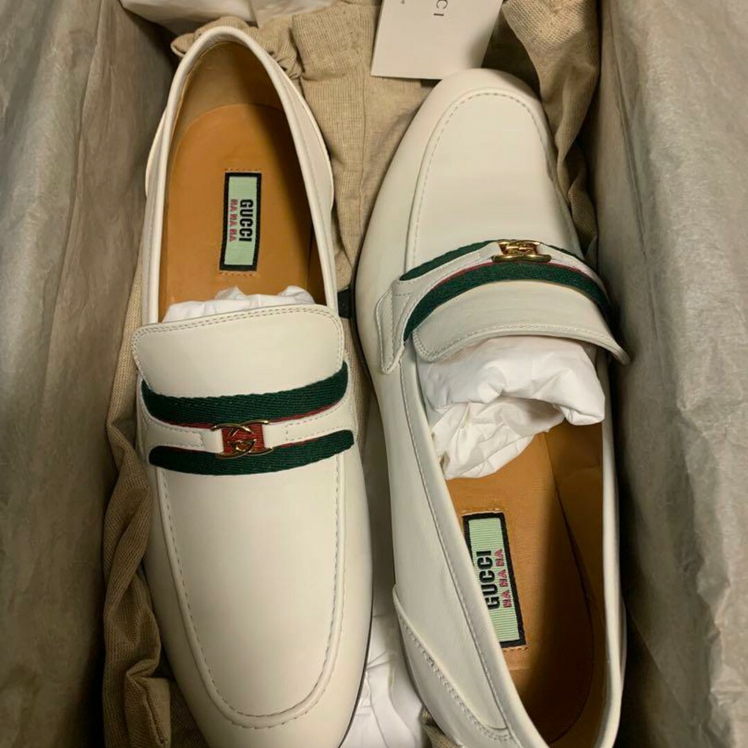 Gucci(グッチ)のGUCCI HA HA HA loafer with Interlocking メンズの靴/シューズ(ドレス/ビジネス)の商品写真