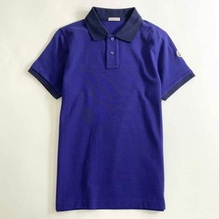 モンクレール(MONCLER)の7e19-5 タグ付 MONCLER モンクレール ロゴワッペンポロシャツ サイズS ネイビー MAGLIA POLO MANICA C マリアポロマニカ 半袖(シャツ)