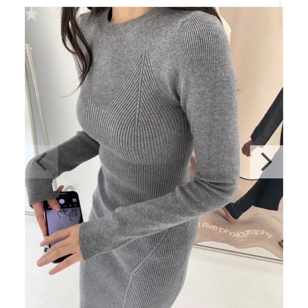 MOLLY SLIM KNIT DRESS レディースのワンピース(ロングワンピース/マキシワンピース)の商品写真