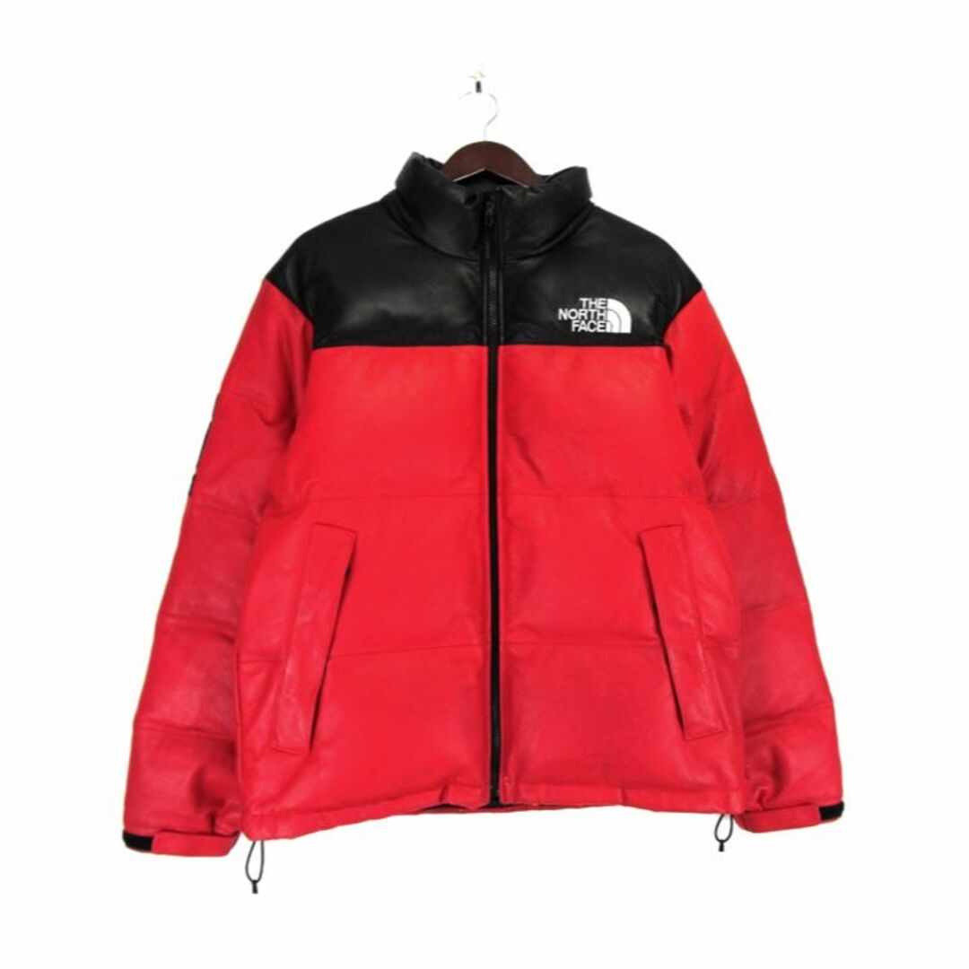 シュプリーム Supreme × ノースフェイス THE NORTH FACE ■ 17AW 【 Leather Nuptse Jacket 】 レザー ヌプシ ジャケット　w17606