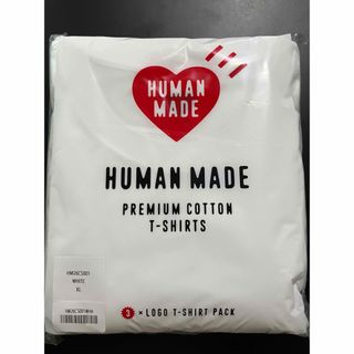 ヒューマンメイド(HUMAN MADE)のHUMAN MADE T-SHIRT 3パックTシャツ 白 XL(Tシャツ/カットソー(半袖/袖なし))