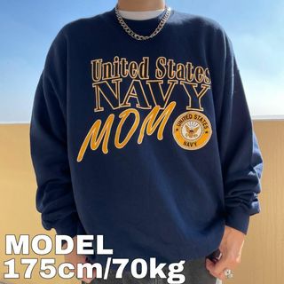 アメリカ海軍 US NAVY SOFFE USA 90s 2XL スウェット 紺(スウェット)