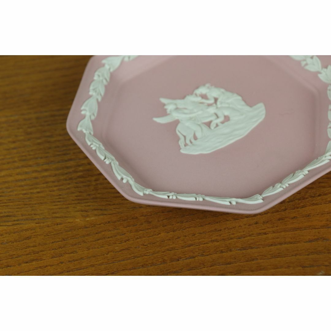 WEDGWOOD(ウェッジウッド)のウェッジウッド　ジャスパー　ピンク　八角形トレイ　ピンディッシュ　ヴィンテージ インテリア/住まい/日用品のインテリア小物(小物入れ)の商品写真