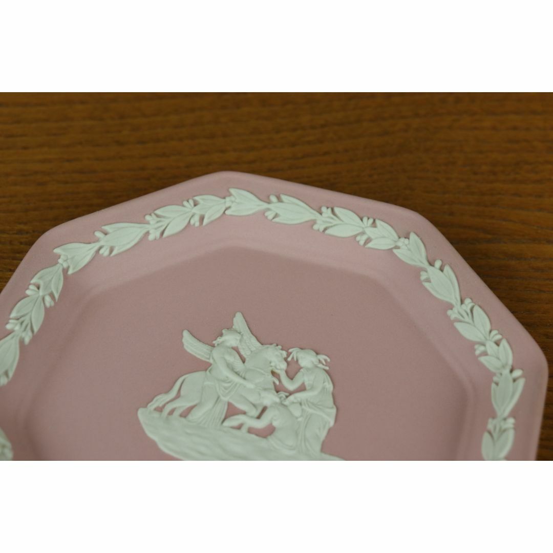 WEDGWOOD(ウェッジウッド)のウェッジウッド　ジャスパー　ピンク　八角形トレイ　ピンディッシュ　ヴィンテージ インテリア/住まい/日用品のインテリア小物(小物入れ)の商品写真