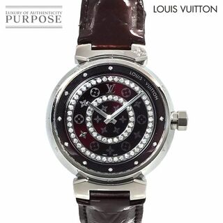 ルイヴィトン(LOUIS VUITTON)のルイ ヴィトン LOUIS VUITTON タンブール ディスク アマラント ディアモンGM Q111C メンズ 腕時計 ダイヤモンド クォーツ VLP 90224609(腕時計(アナログ))