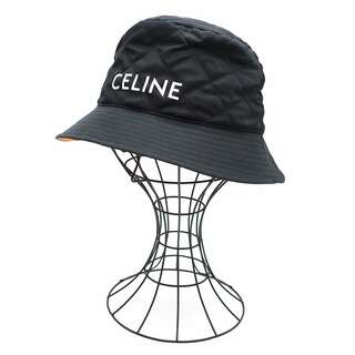 セリーヌ(celine)のCELINE セリーヌ Bucket Hat In Nylon Twill ナイロンツイルロゴバケットハット 2AUB0930C ブラック S(ハット)