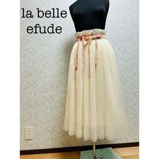 la belle Etude - 【LA BELLE ETUDE】サイドチュールコットンスカート