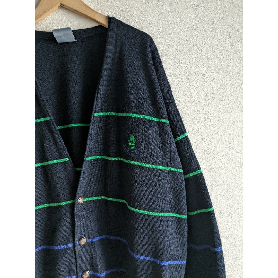 BEAMS(ビームス)のBISCAY MADE IN DENMARK BORDER CARDIGAN メンズのトップス(カーディガン)の商品写真