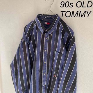 トミーヒルフィガー(TOMMY HILFIGER)の【レア】90sOLDTOMMYオールドトミーマルチカラーストライプシャツメンズL(シャツ)