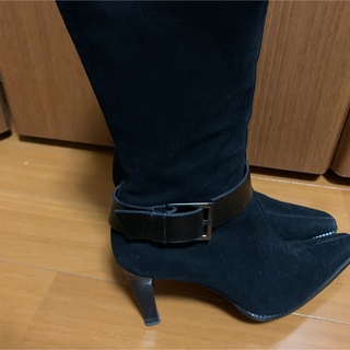 ギンザカネマツ(GINZA Kanematsu)の銀座かねまつスエードブーツ黒22.5㎝(ブーツ)