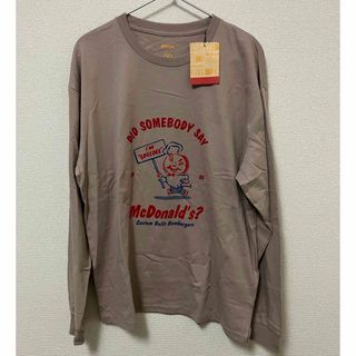 グラニフ(Graniph)のグラニフ マクドナルド★メンズ Tシャツ ロングスリーブ Lサイズ ベージュ(Tシャツ/カットソー(七分/長袖))